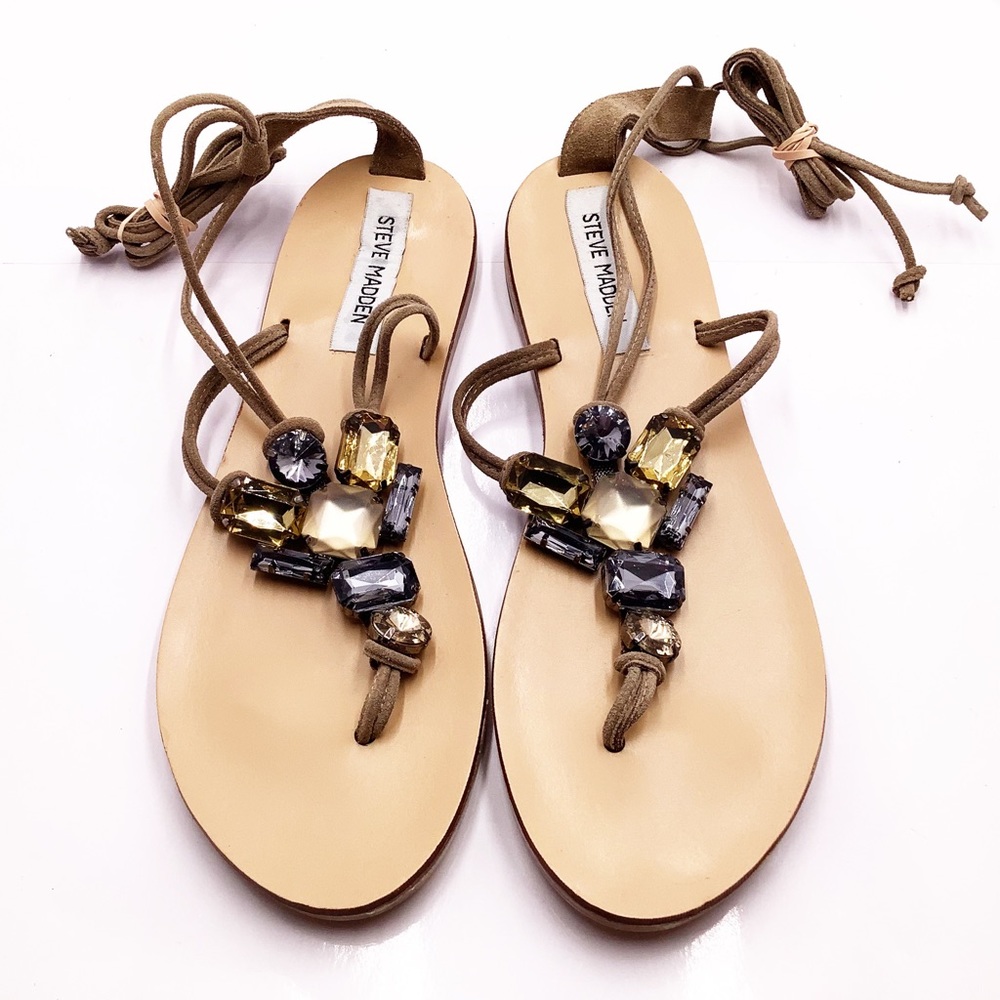 {Steve Madden} Zita Embellished Thong Sandals
